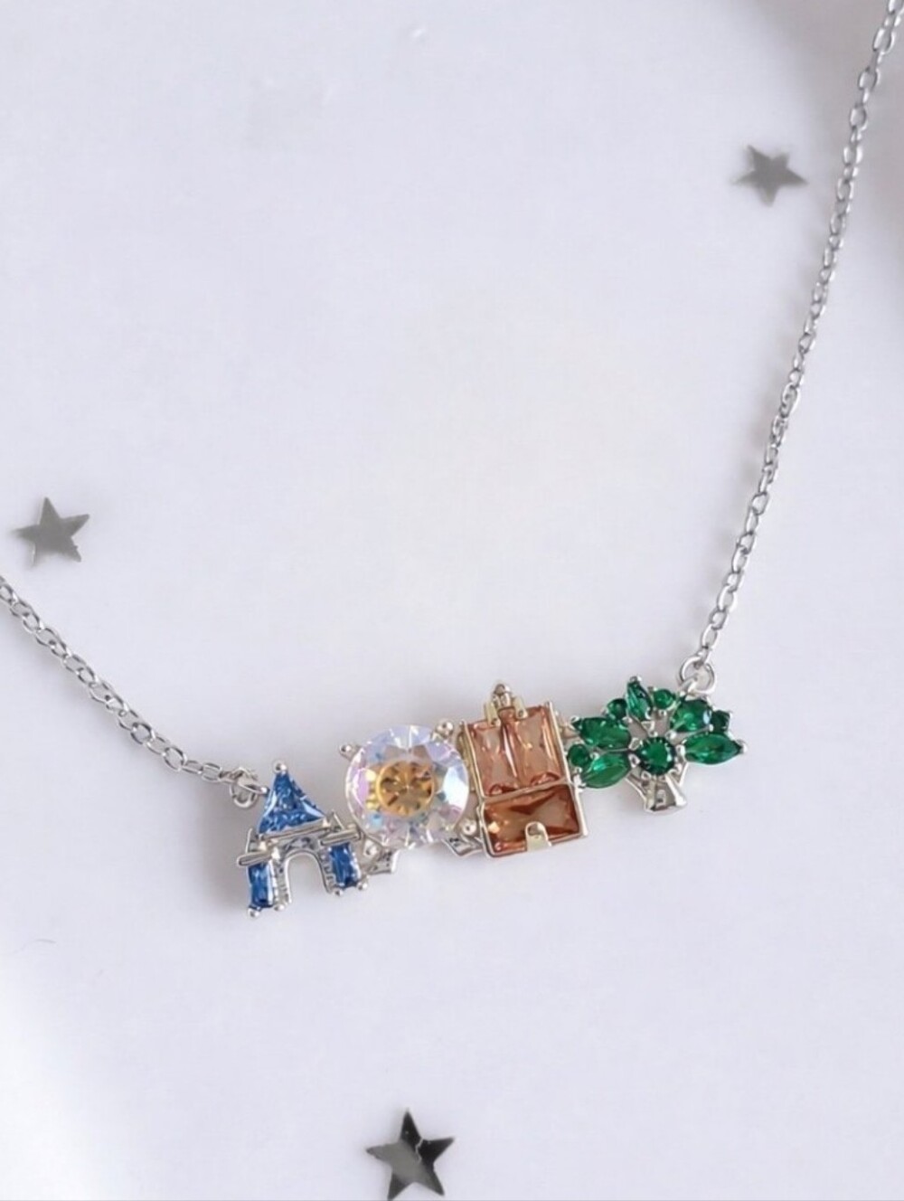 Disneyworld Theme Park Icon Silver Necklace Disney